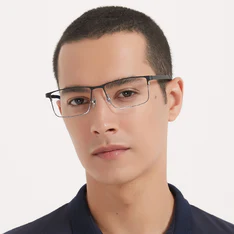 Rectangle Black/Blue Eyeglasses