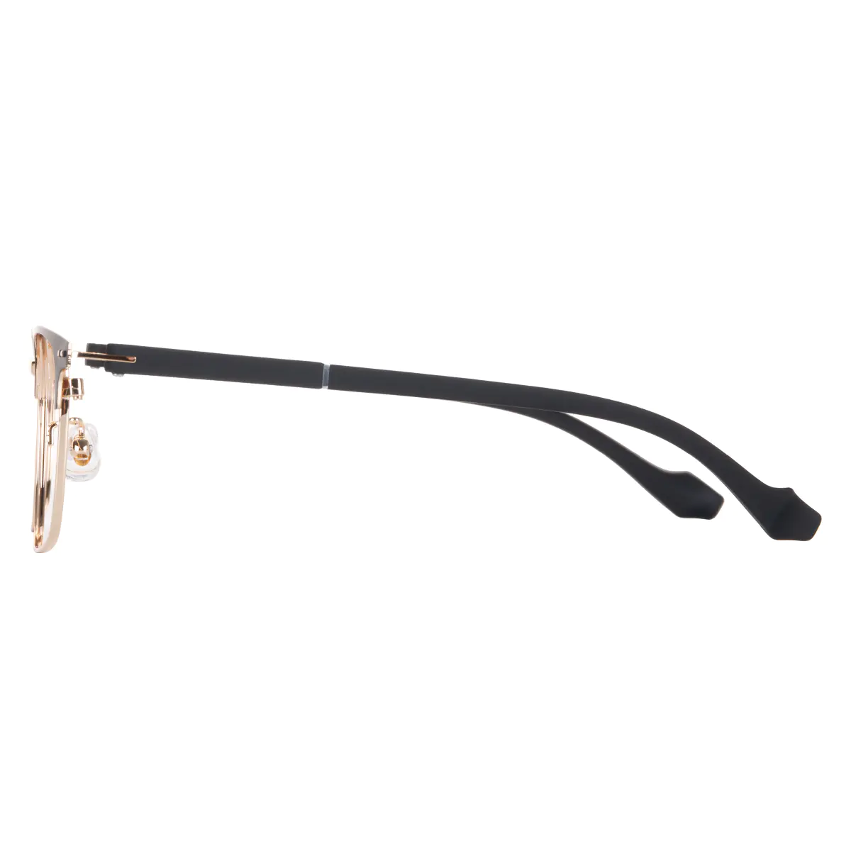 Rectangle Black Gold Eyeglasses