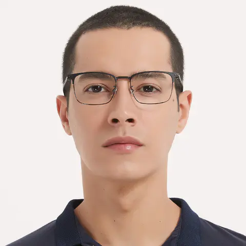 Rectangle Black/Gray Eyeglasses