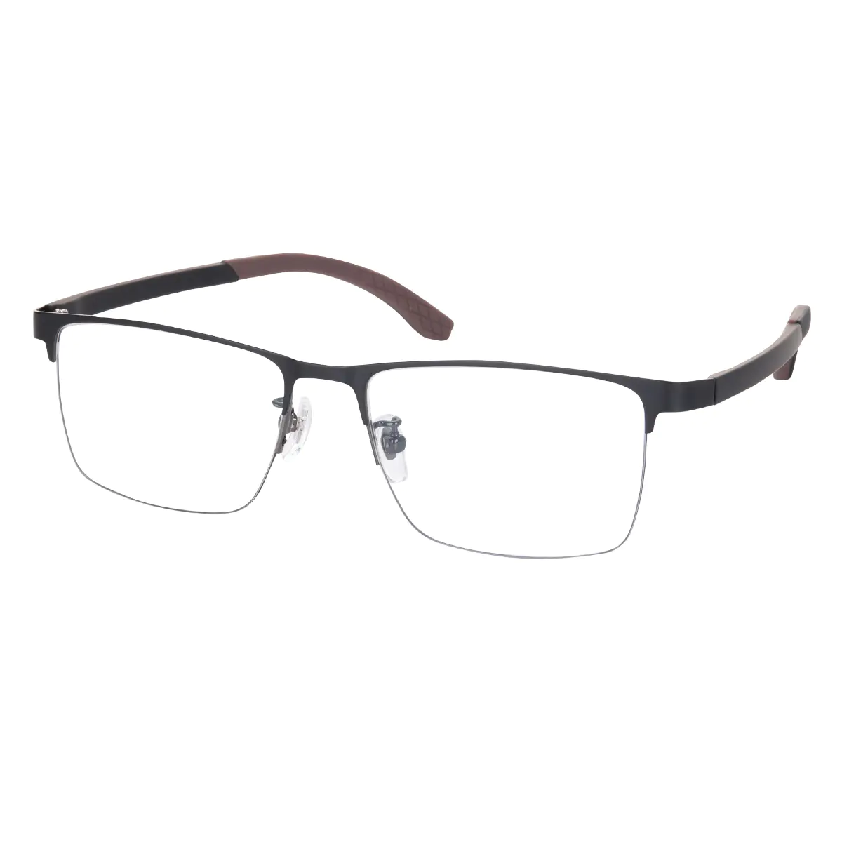Rectangle Black/Brown Eyeglasses