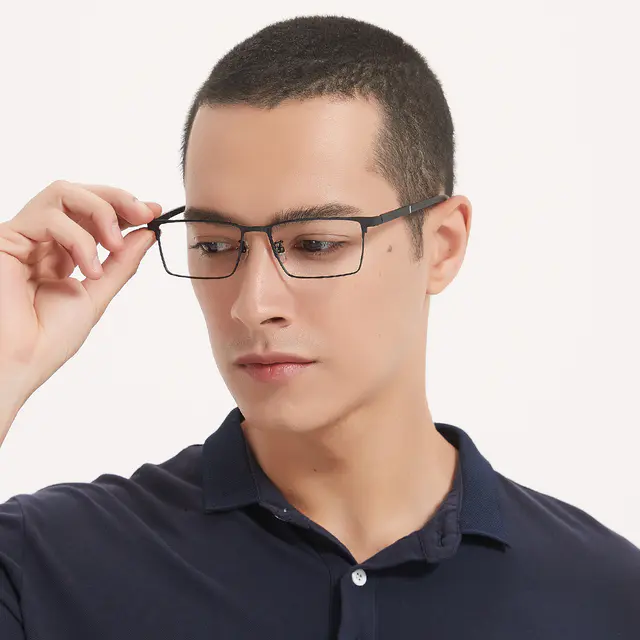 Rectangle Black/Gray Eyeglasses