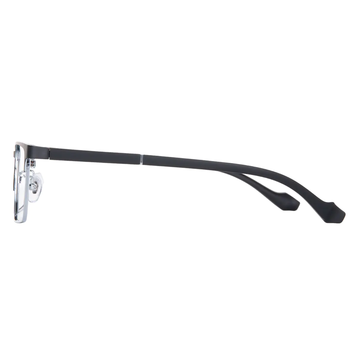 Rectangle Black Silver Eyeglasses