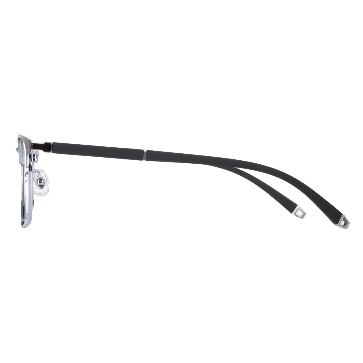 Rectangle Black Silver Eyeglasses
