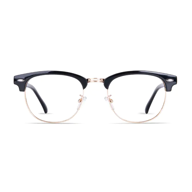 Browline Black/Gold Glasses