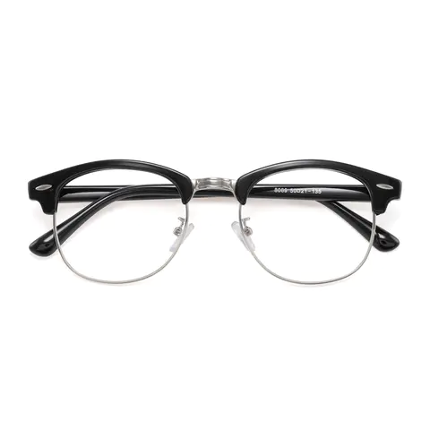 Browline Black Silver