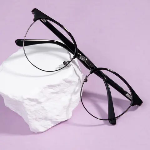 Browline Black Eyeglasses