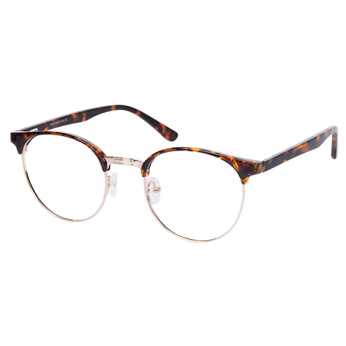 Browline Tortoiseshell Gold Eyeglasses