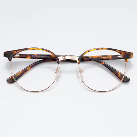Browline Tortoiseshell Gold Eyeglasses