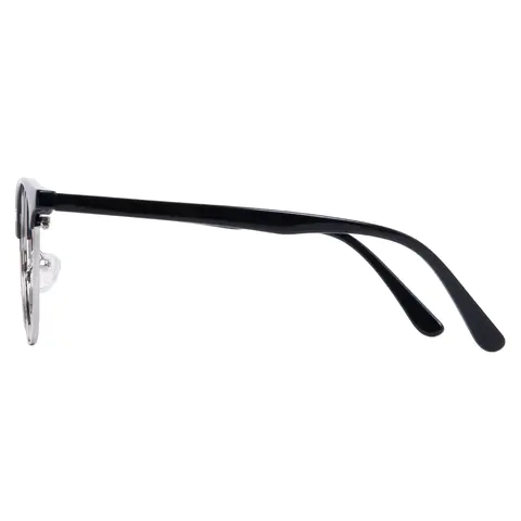Browline Black Silver Eyeglasses
