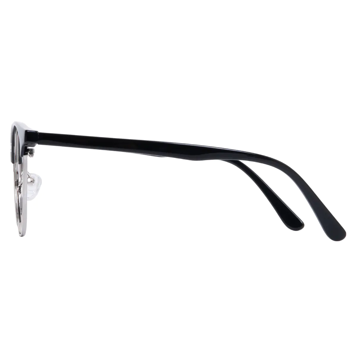 Browline Black Silver Eyeglasses