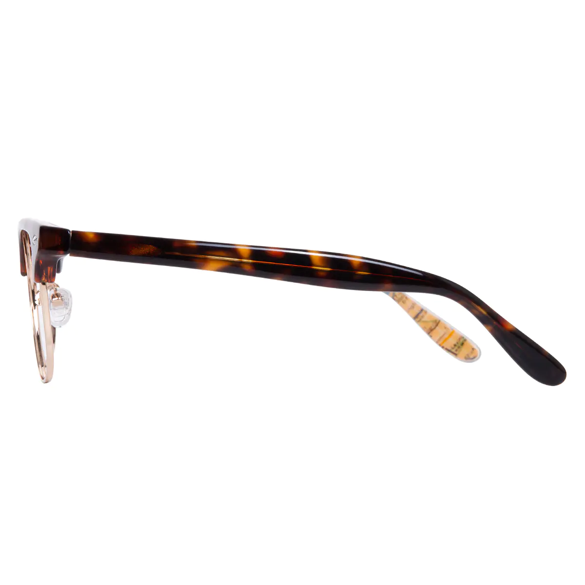 Browline Tortoiseshell Gold Eyeglasses