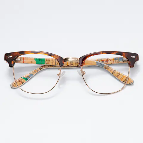 Browline Tortoiseshell Gold Eyeglasses