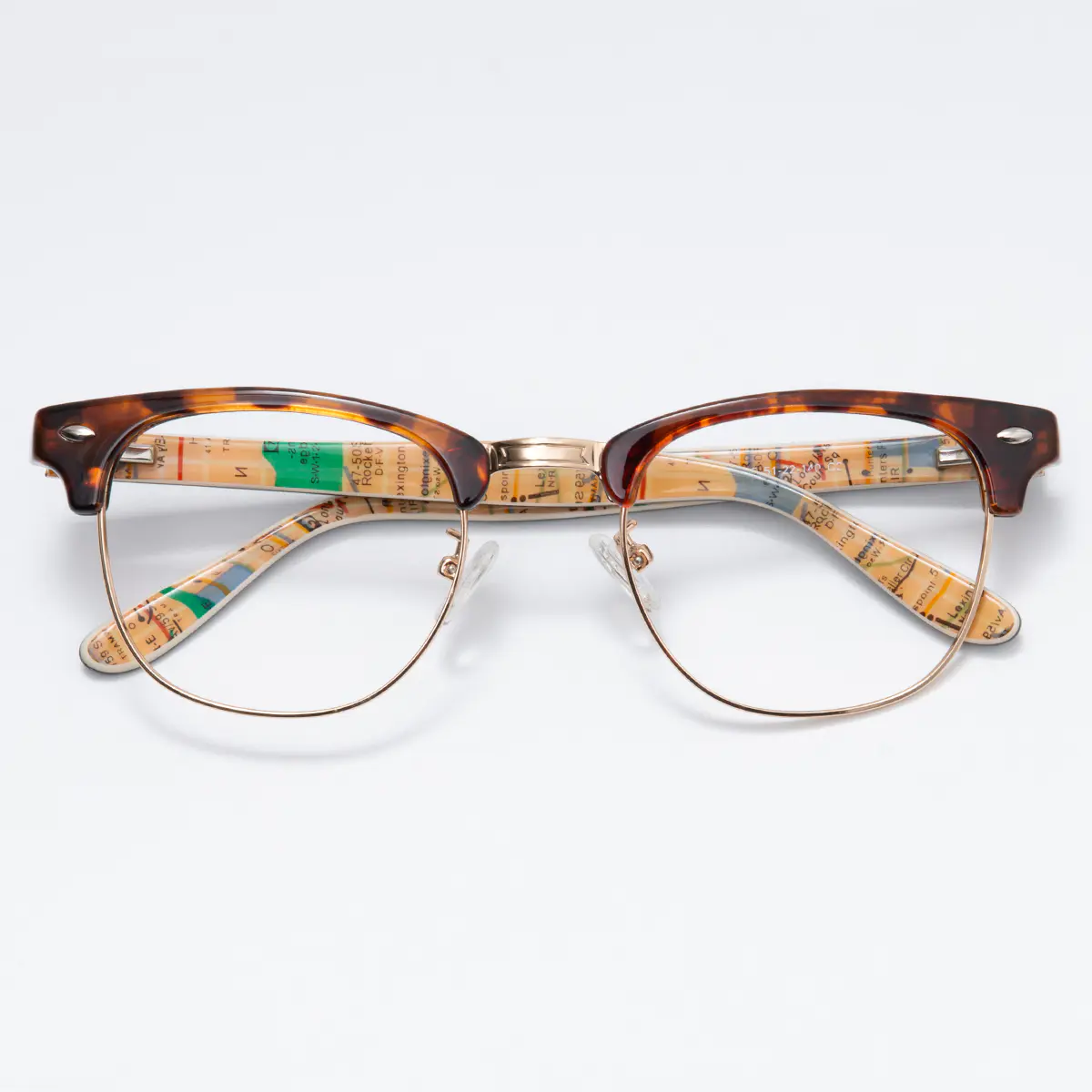 Browline Tortoiseshell Gold Eyeglasses