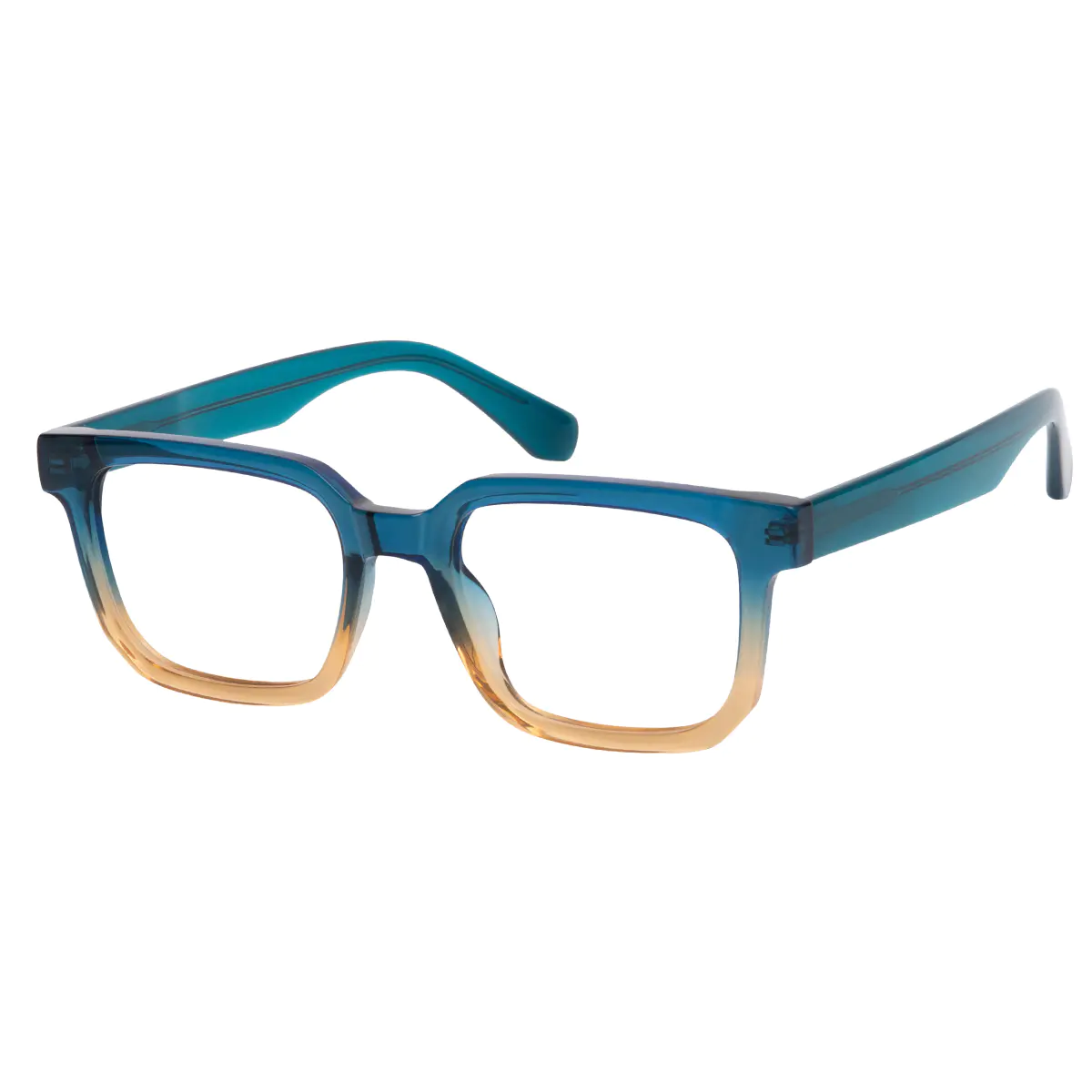 Rectangle Blue/Orange Eyeglasses