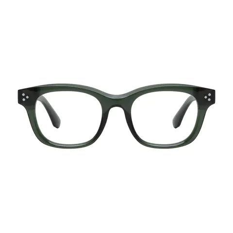 Rectangle Dark Green Eyeglasses