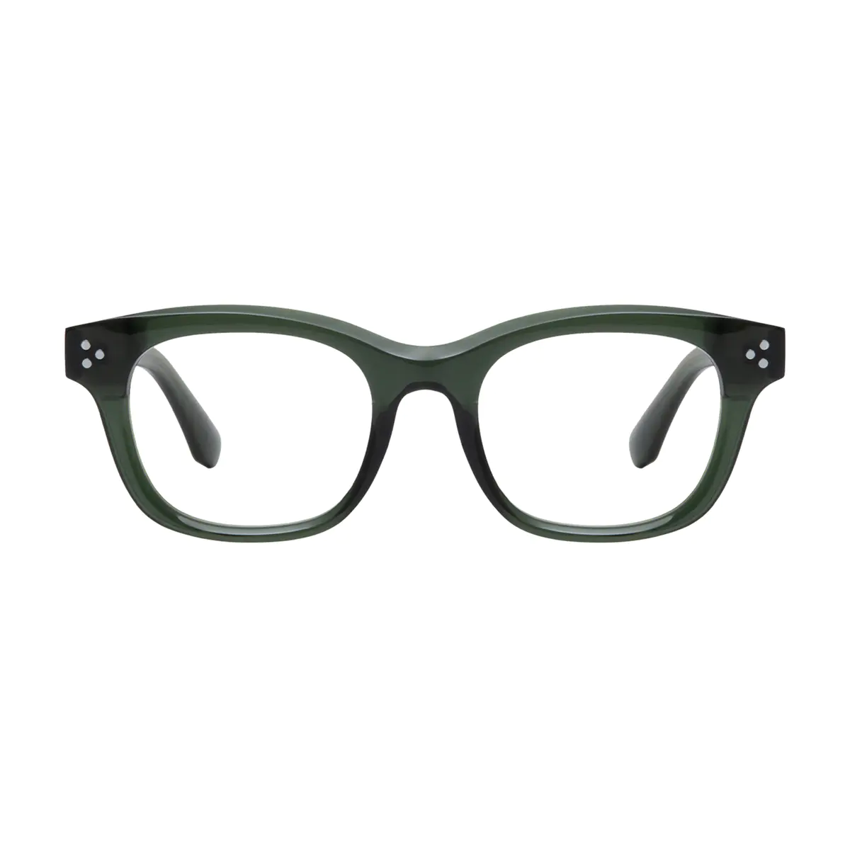 Rectangle Dark Green Eyeglasses