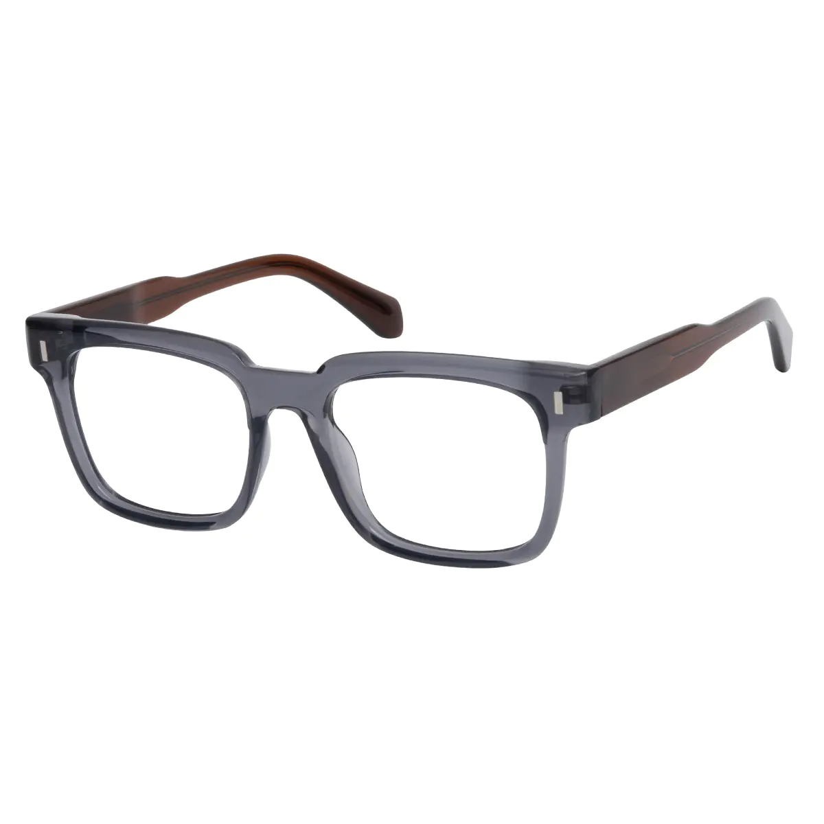 Square Grey Eyeglasses