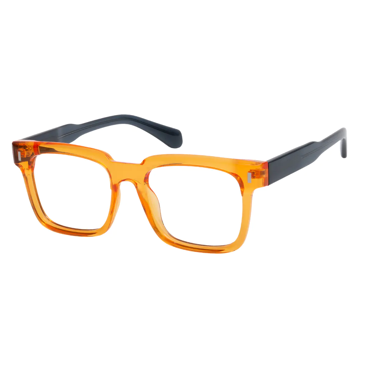 Square Orange Eyeglasses