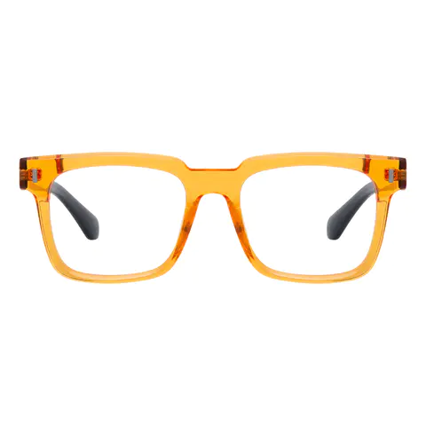 Square Orange Eyeglasses