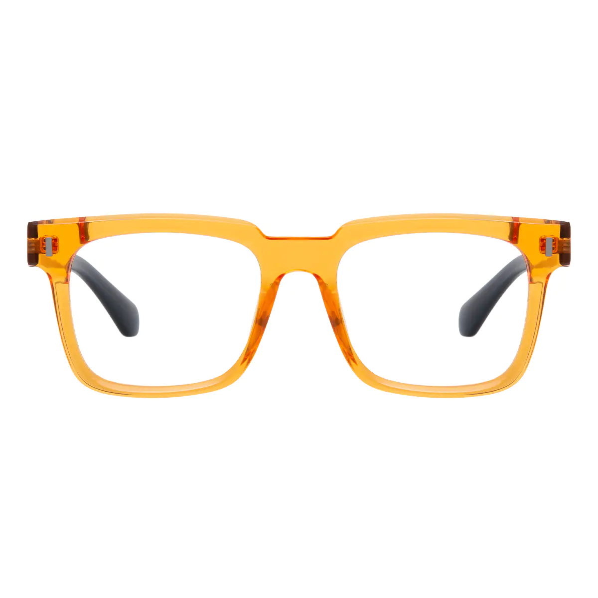 Square Orange Eyeglasses