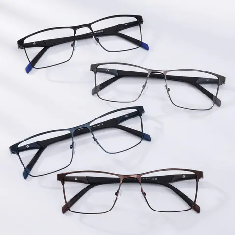 Rectangle Grey Eyeglasses