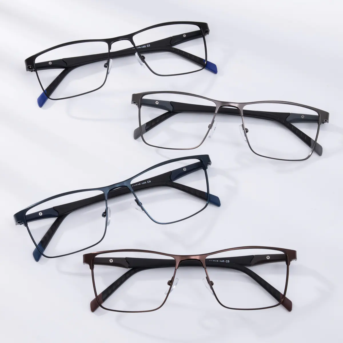 Rectangle Grey Eyeglasses