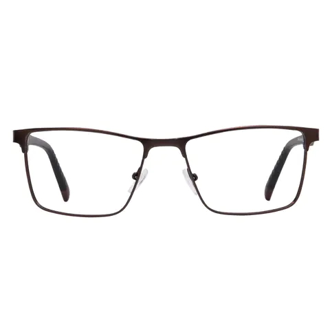 Rectangle Brown Eyeglasses