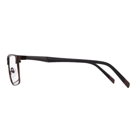 Rectangle Brown Eyeglasses