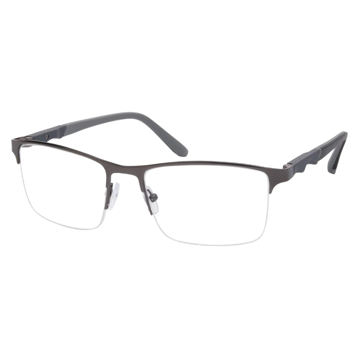 Rectangle Grey Eyeglasses