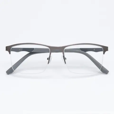 Rectangle Grey Eyeglasses