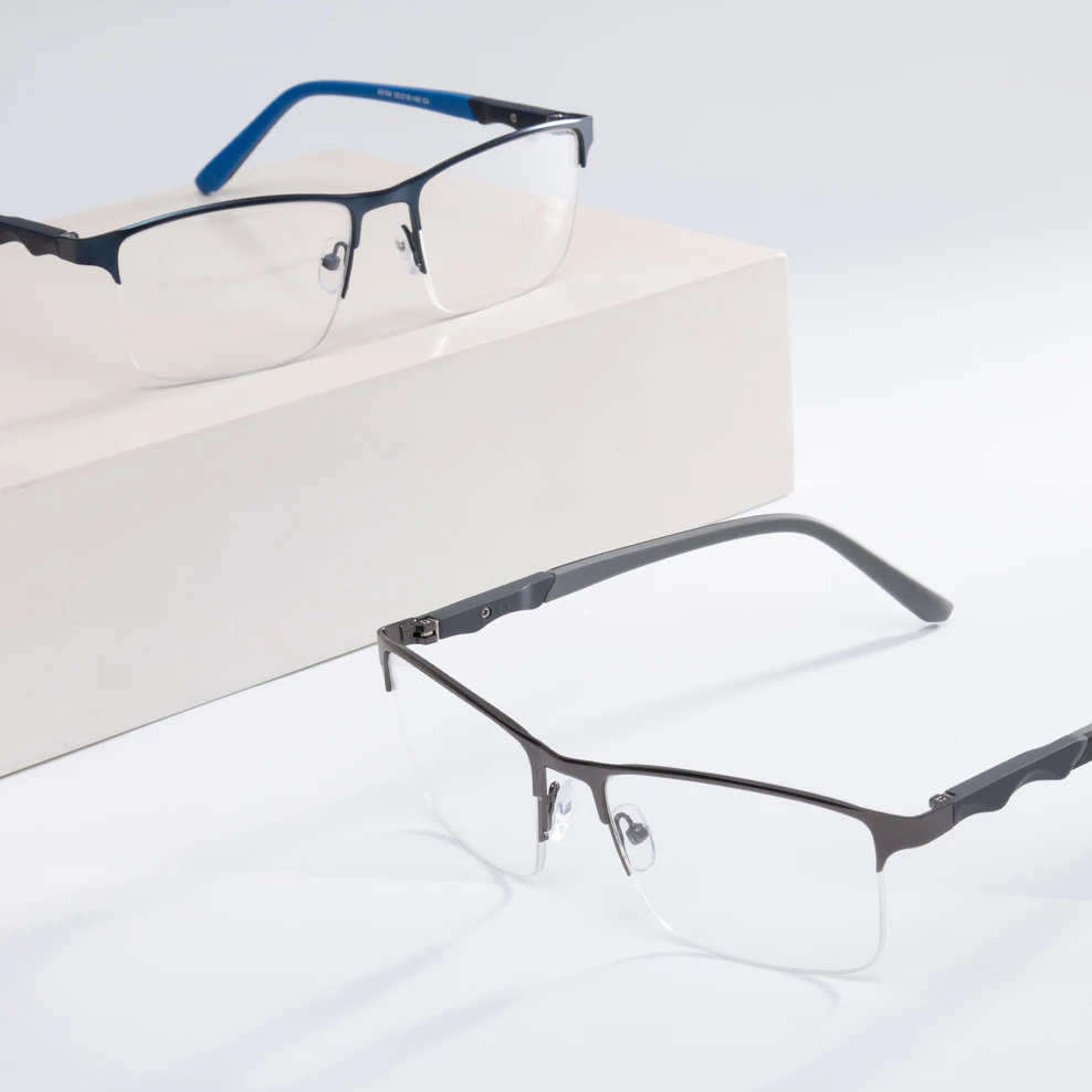 Rectangle Black/Blue Eyeglasses