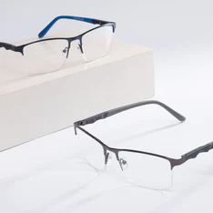 Rectangle Black/Blue Eyeglasses