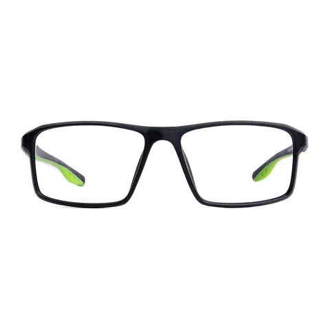 Rectangle Black/Green Eyeglasses