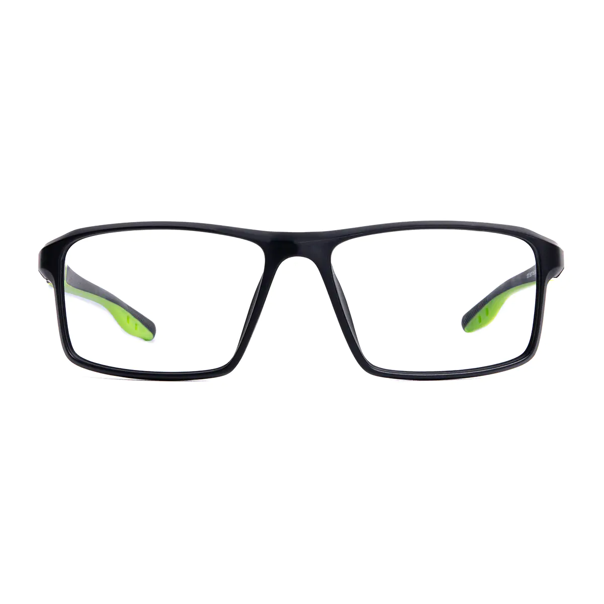 Rectangle Black/Green Eyeglasses