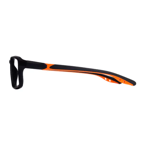 Rectangle Black/Orange Eyeglasses