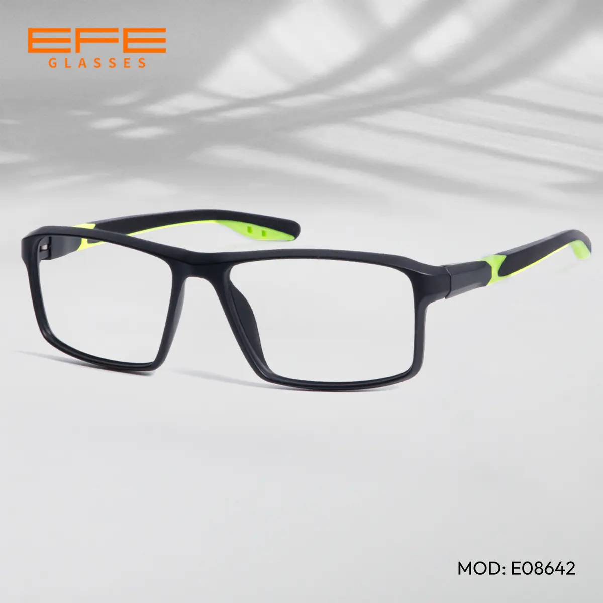 Rectangle Black/Orange Eyeglasses