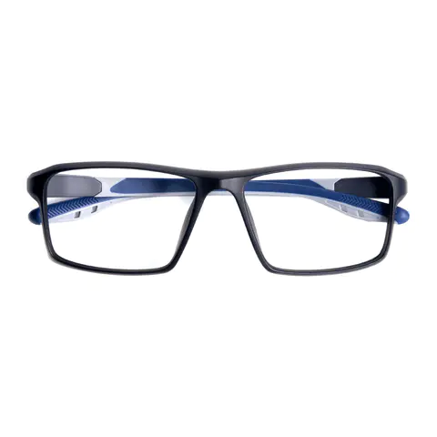 Rectangle Black/Blue Eyeglasses