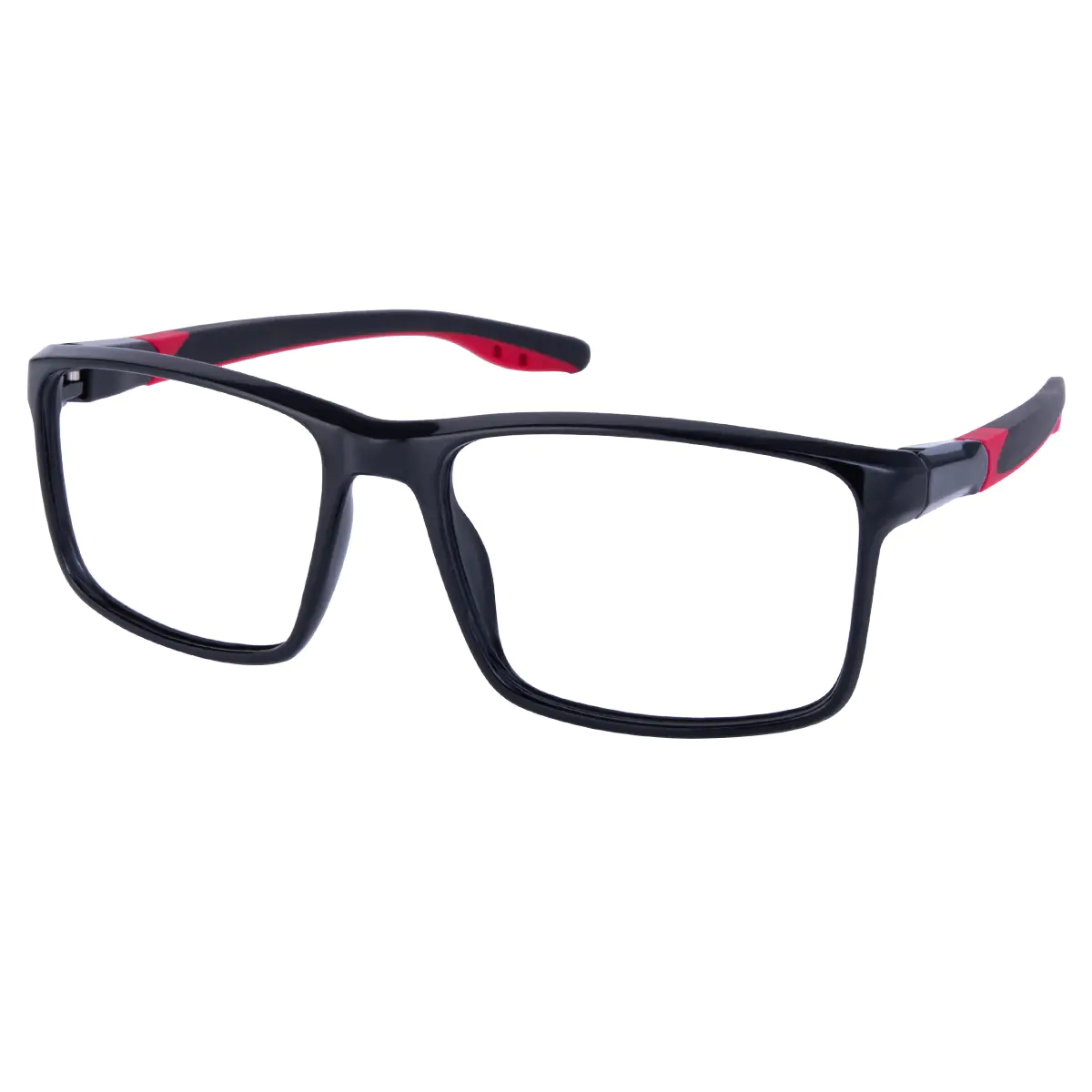 Rectangle Black/Red Eyeglasses