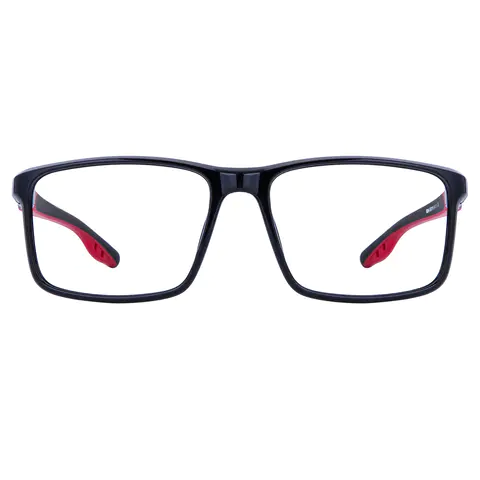 Rectangle Black/Red Eyeglasses