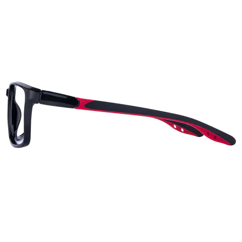 Rectangle Black/Red Eyeglasses