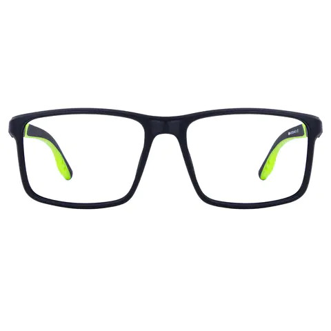 Rectangle Black/Green Eyeglasses