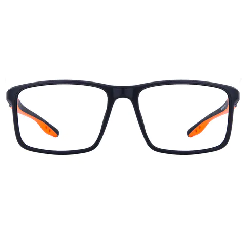 Rectangle Black/Orange Eyeglasses