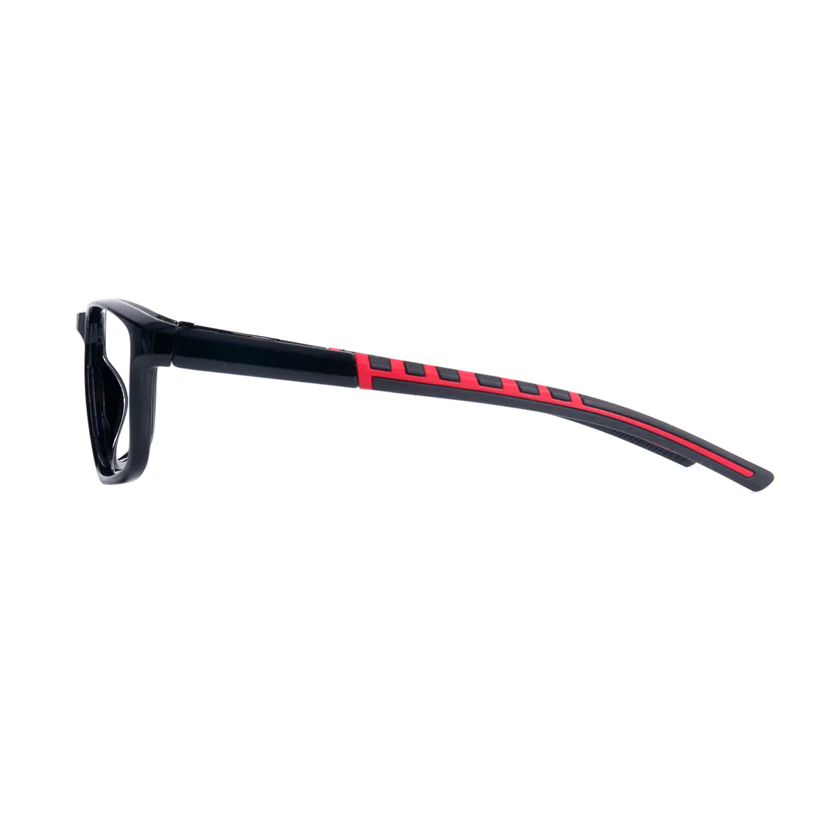 Rectangle Black/Red Eyeglasses