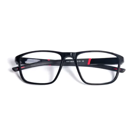 Rectangle Black/Red Eyeglasses