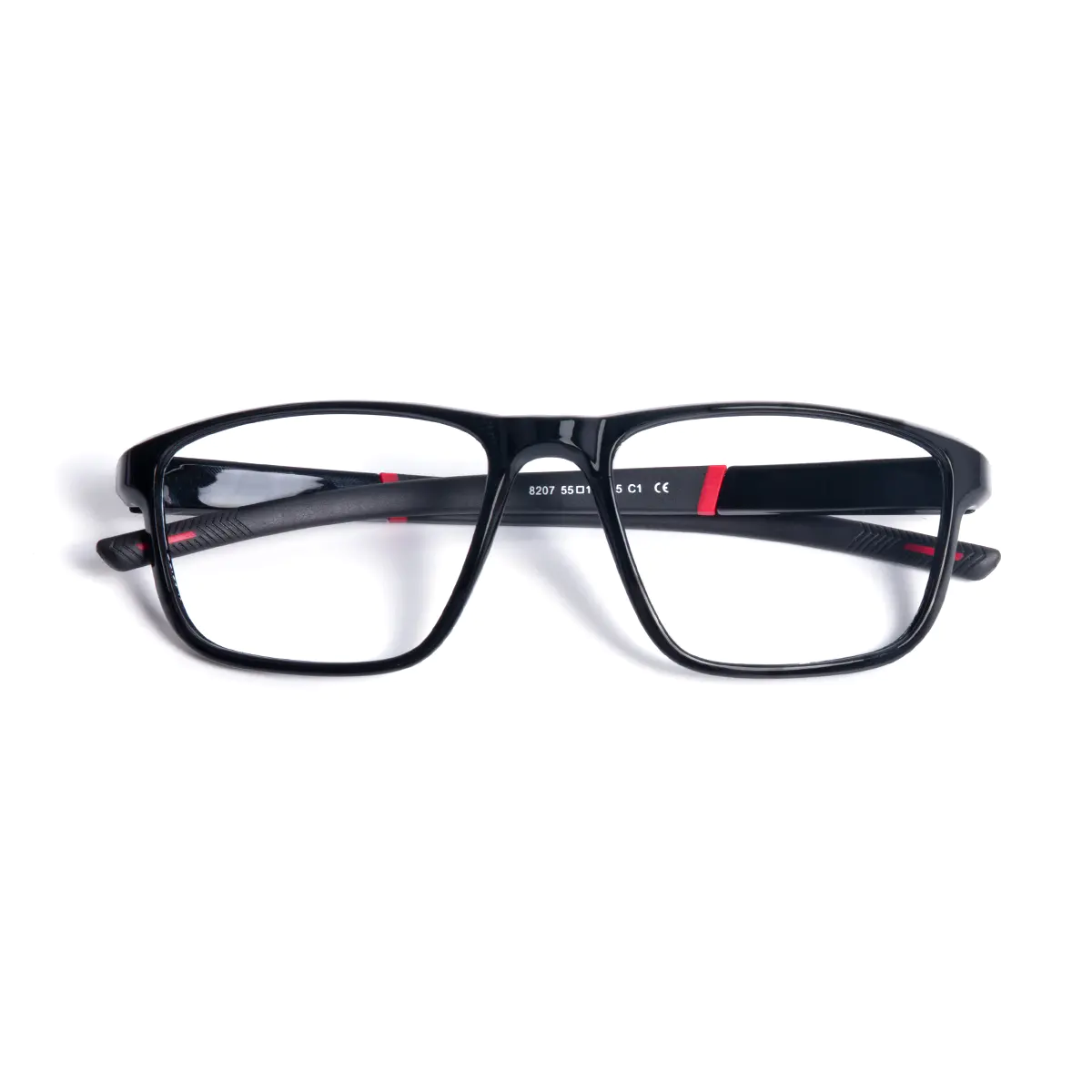 Rectangle Black/Red Eyeglasses