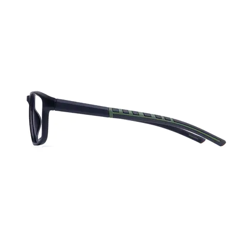 Rectangle Black/Green Eyeglasses