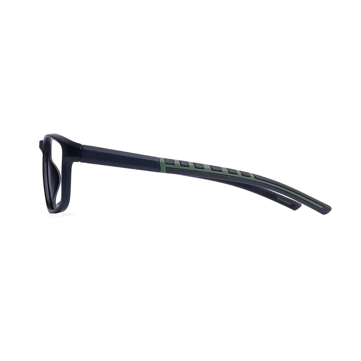 Rectangle Black/Green Eyeglasses
