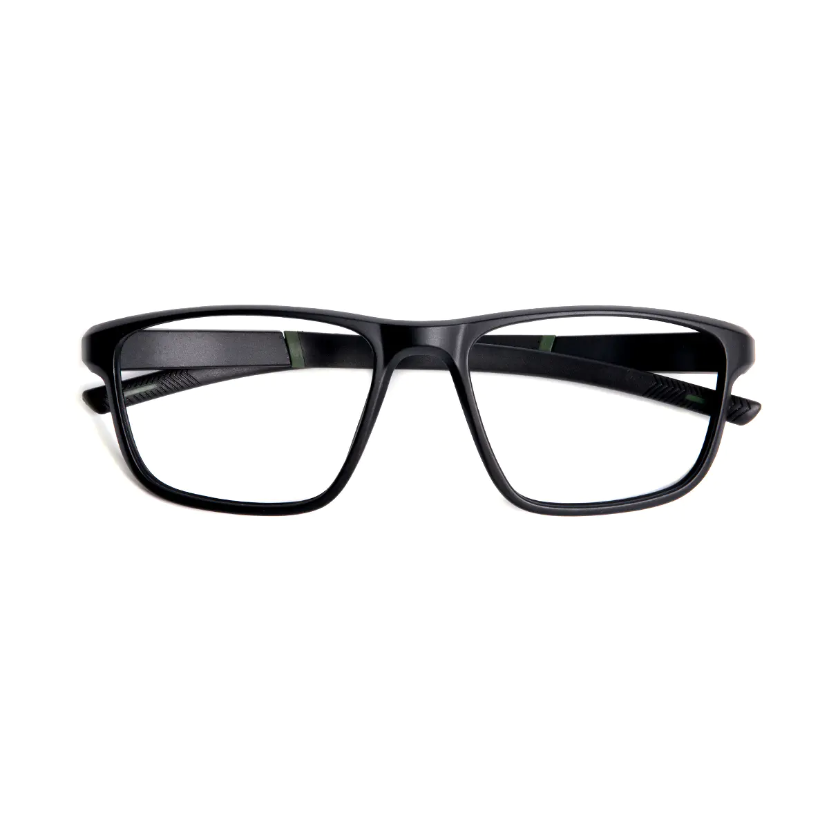 Rectangle Black/Green Eyeglasses