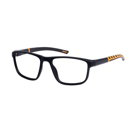 Rectangle Black/Orange Eyeglasses
