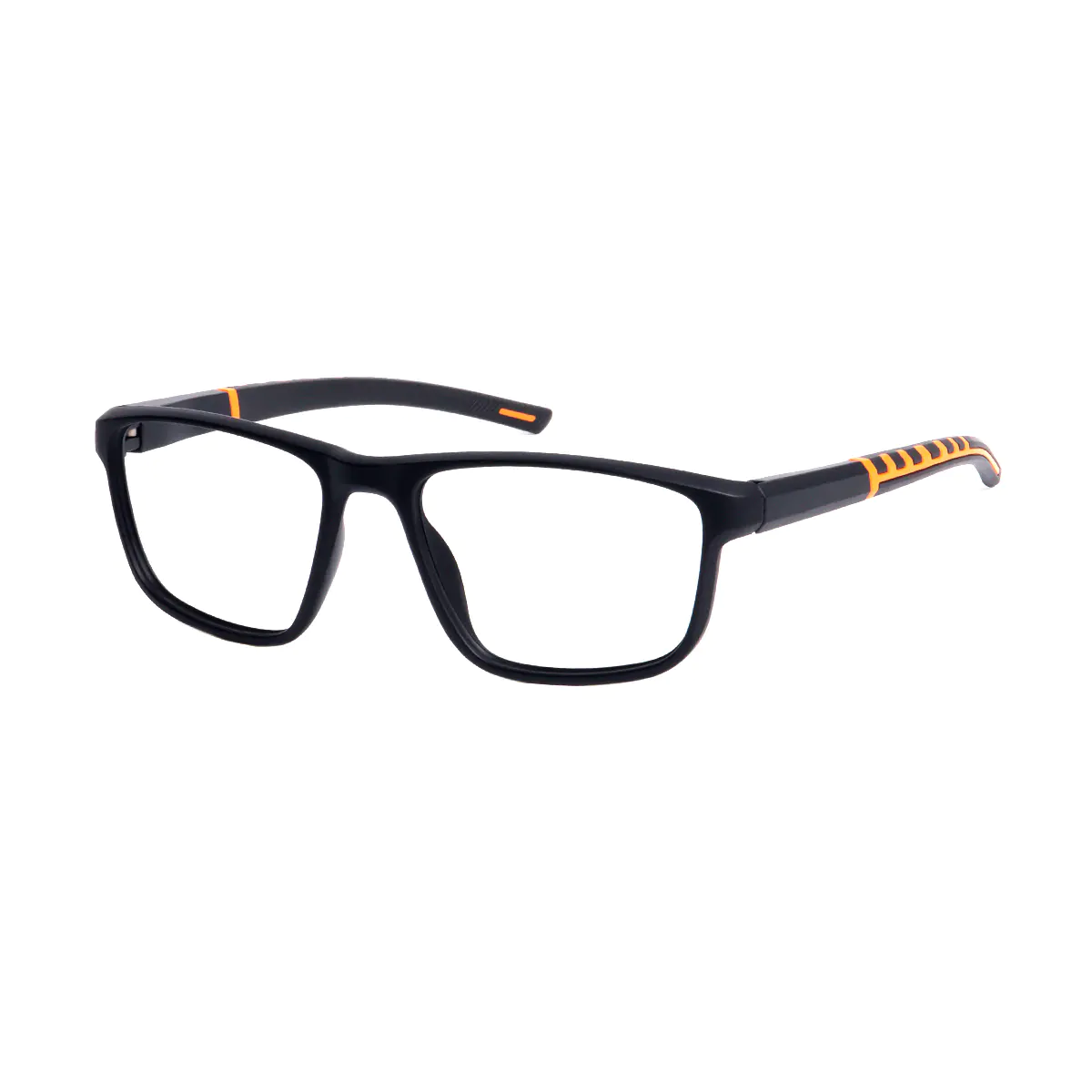 Rectangle Black/Orange Eyeglasses